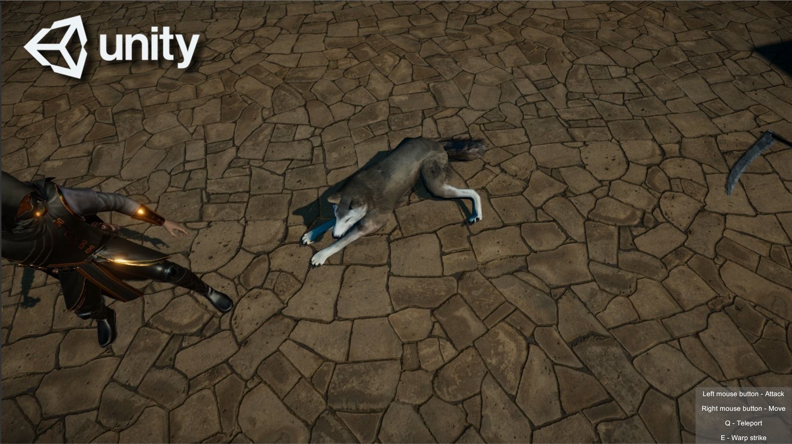 Brown Wolf Animated game ready with fur Low-poly 3D model_10