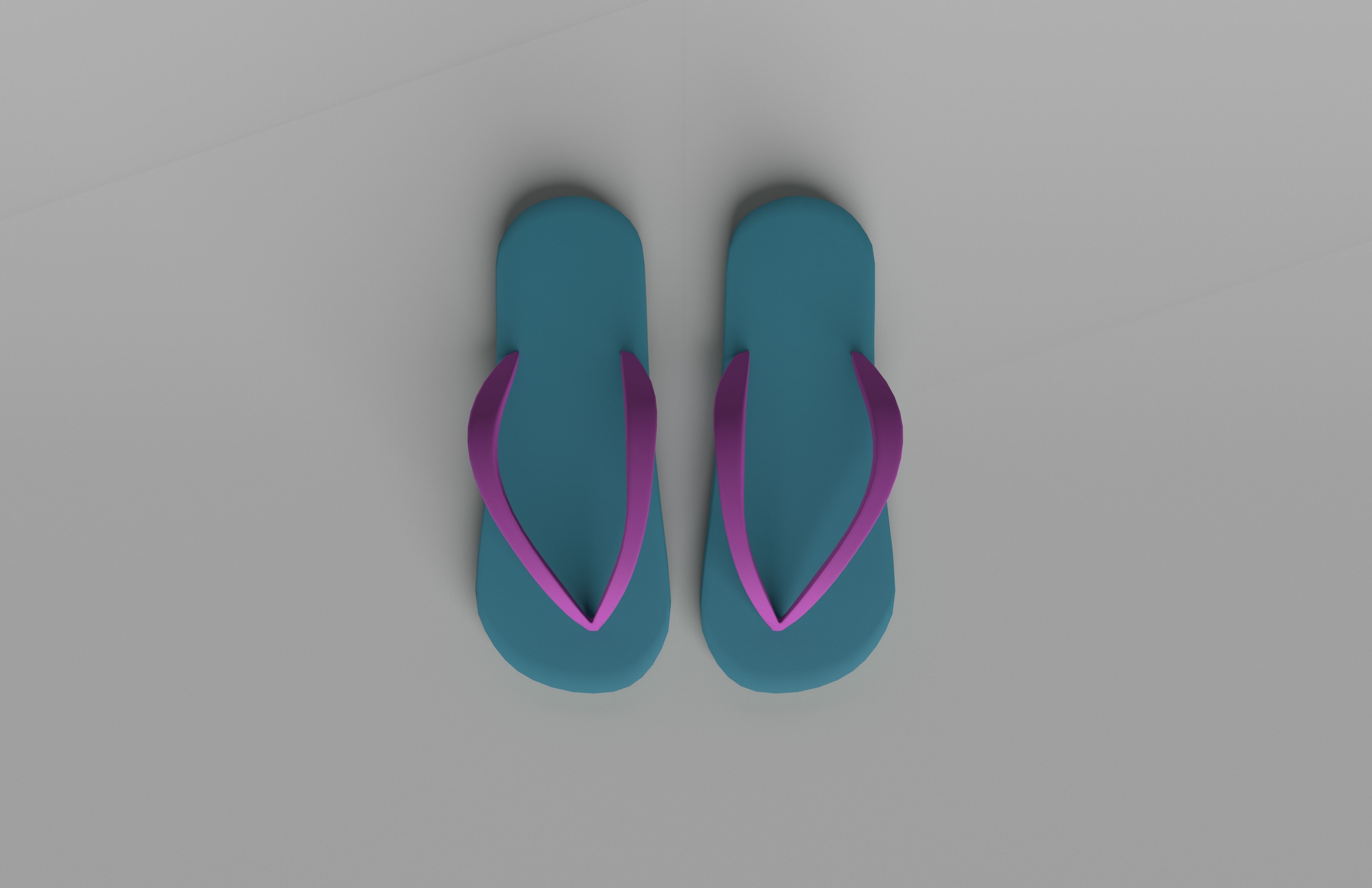 Flip Flops v3 003 Low-poly 3D model_4