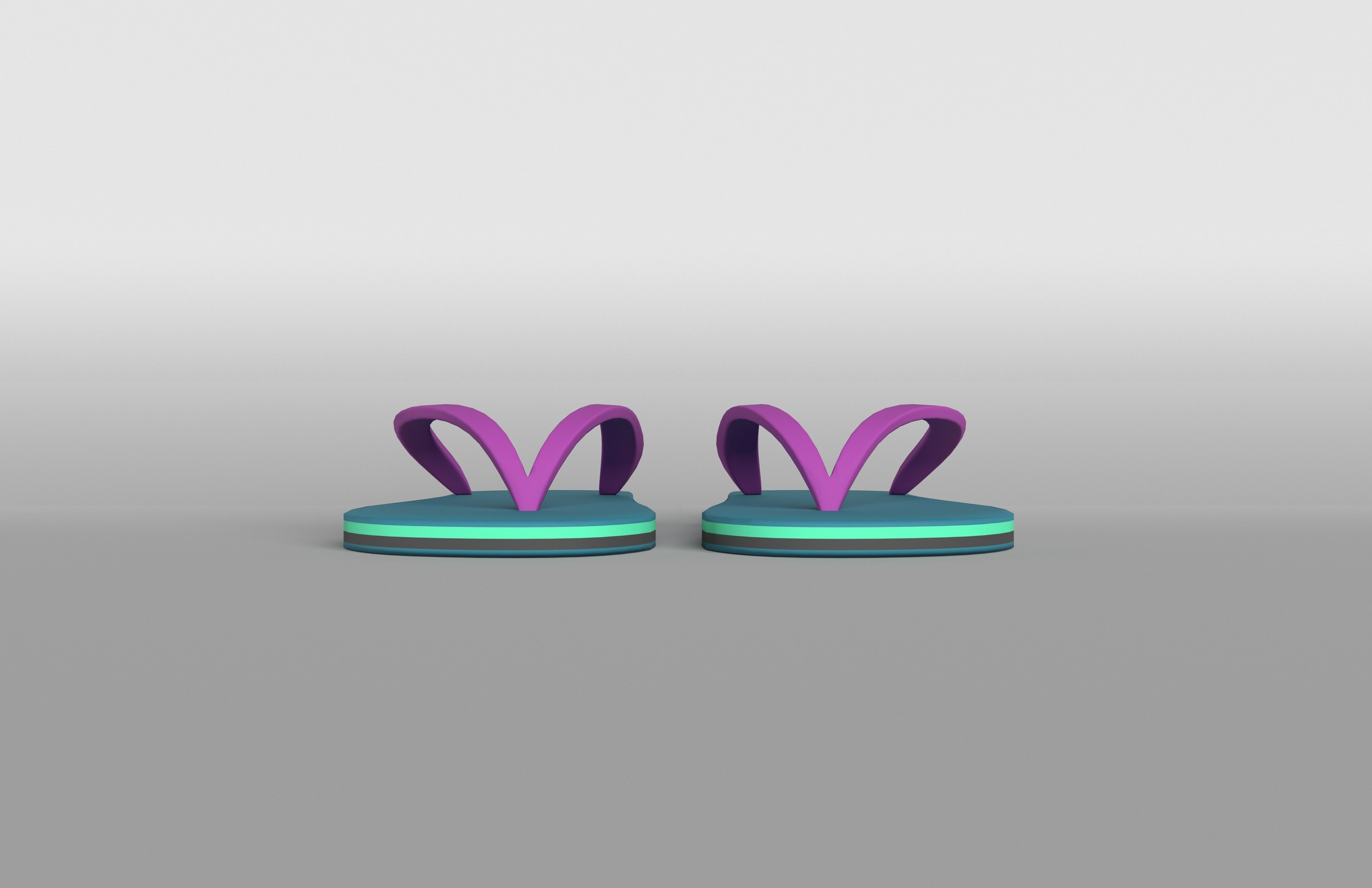 Flip Flops v3 003 Low-poly 3D model_2