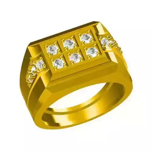 JCD Format Mens gold engagement rings jewelcad