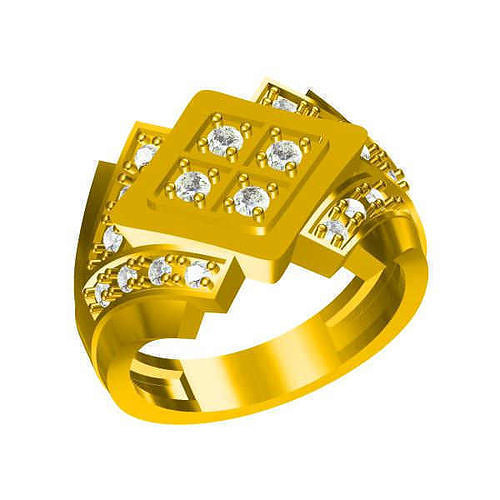 JCD Format CAD Gold engagement rings jewely  3D print model