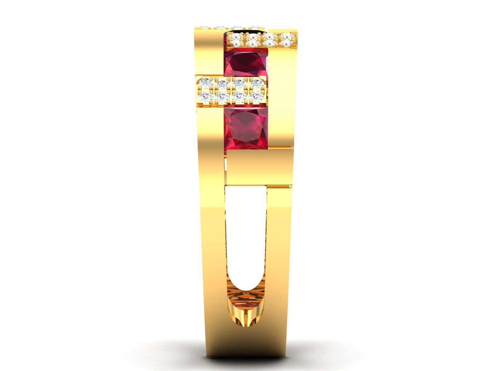 Women Band Ring 3dm render detail 3D print model_3