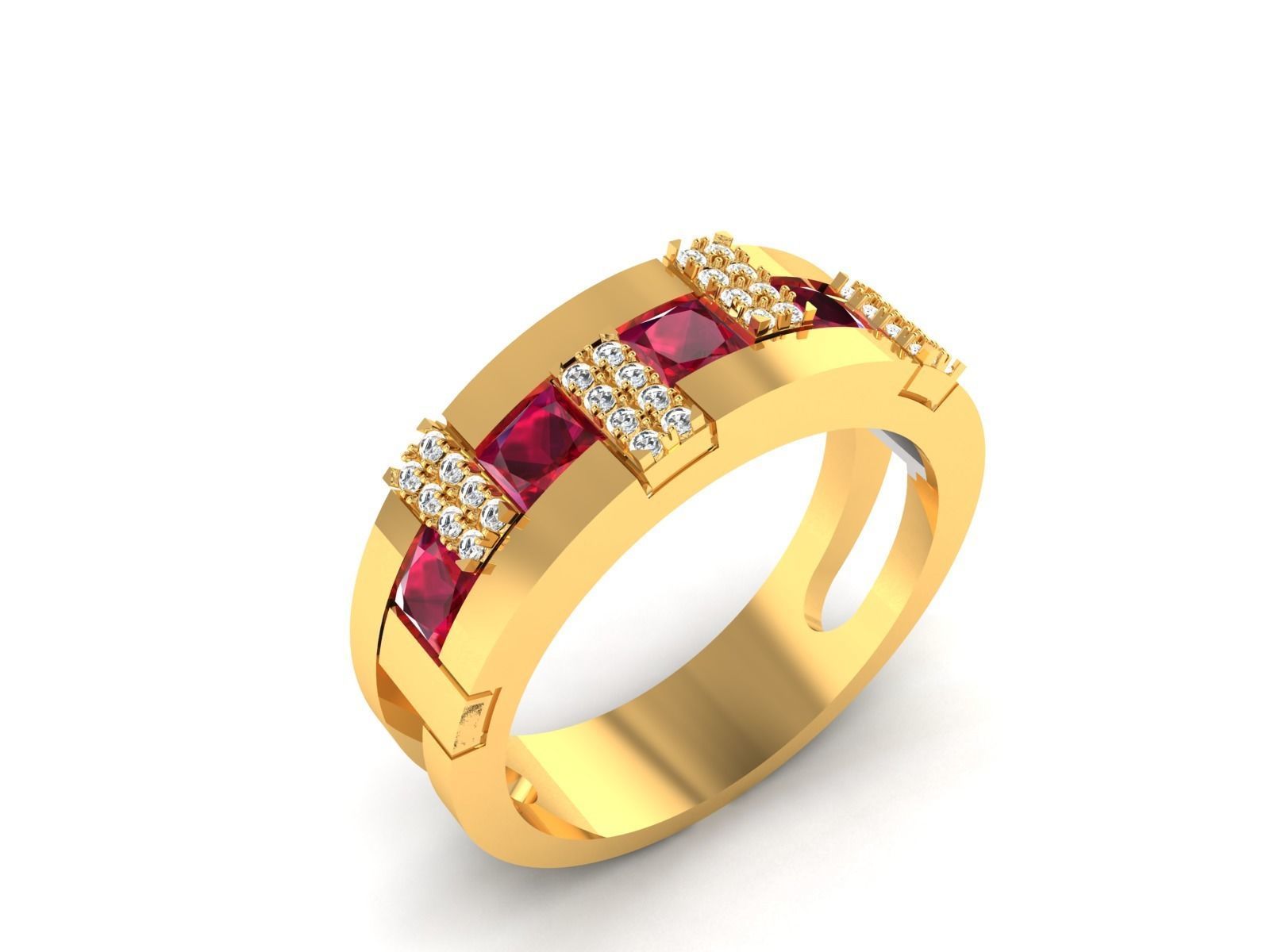 Women Band Ring 3dm render detail 3D print model_9