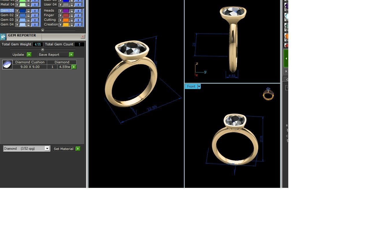 Women Ring 3dm render detail 3D print model_6