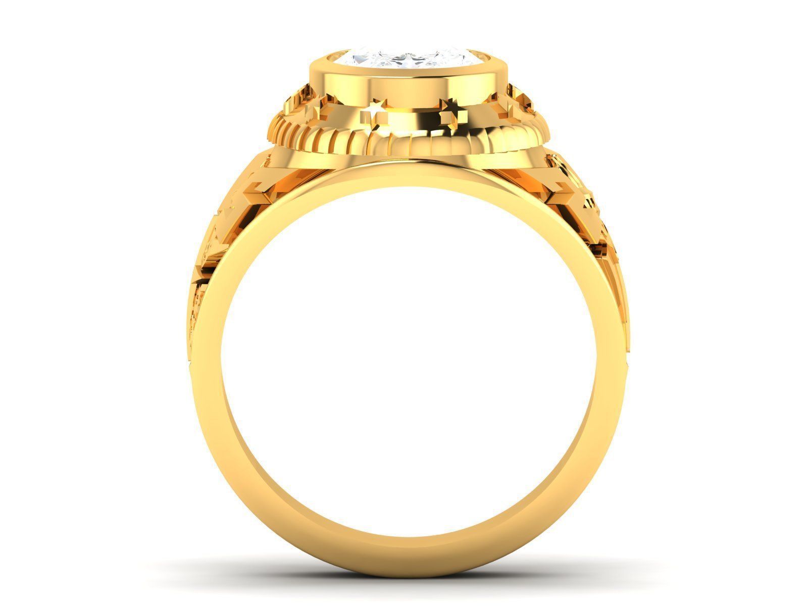Gents Ring 3dm render detail 3D print model_2