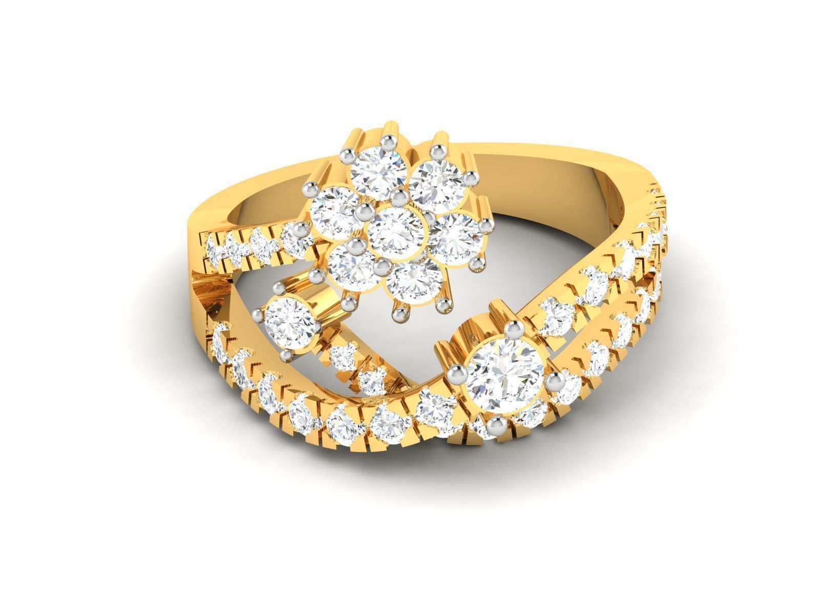 Women Ring 3dm render detail 3D print model_3