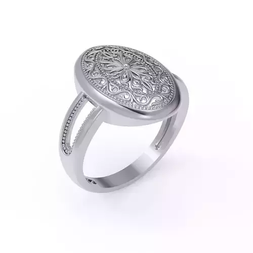 Ring with ornament