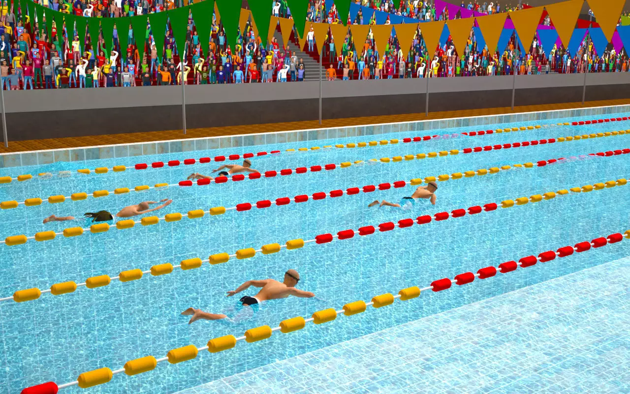 swimming pool 3d model Low-poly 3D model_0