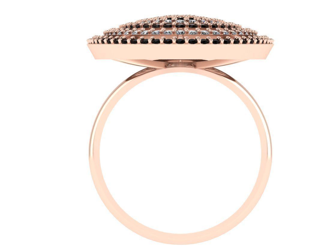 Ring oval diamond  3D print model_2