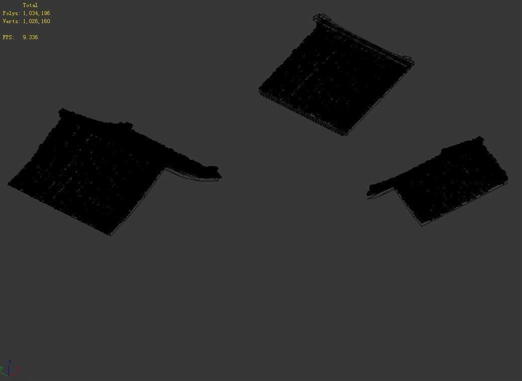 Tang Building - Decoration - Roof 04 3D model_2