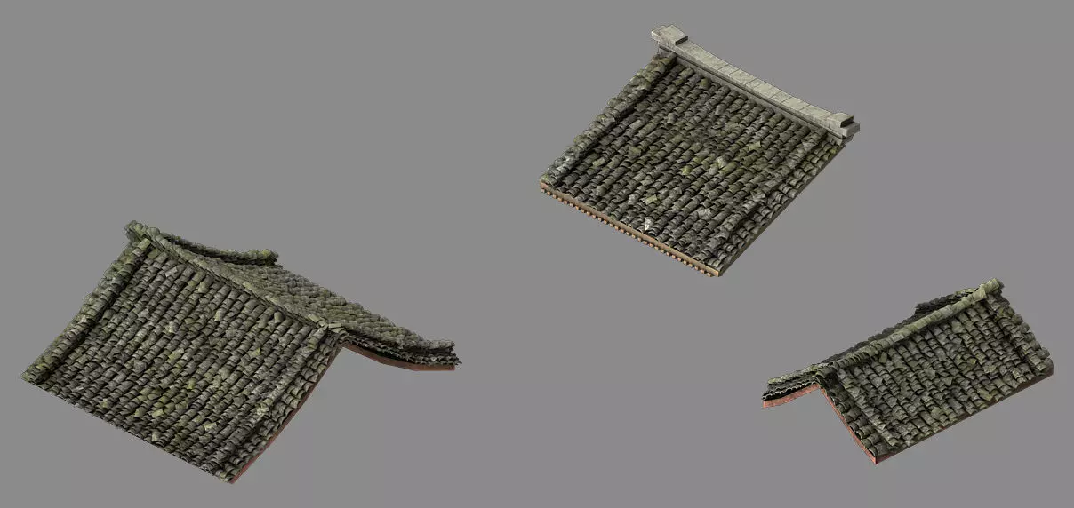 Tang Building - Decoration - Roof 04 3D model_0