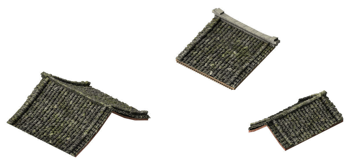 Tang Building - Decoration - Roof 04 3D model_1