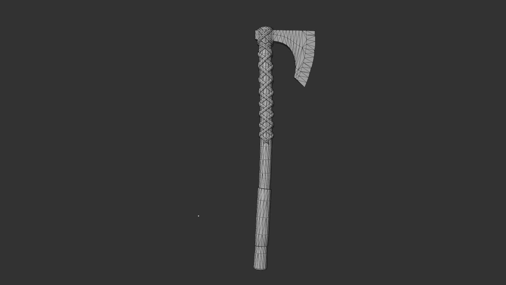Viking Medieval War Axe - Game ready weapon Low-poly 3D model_10