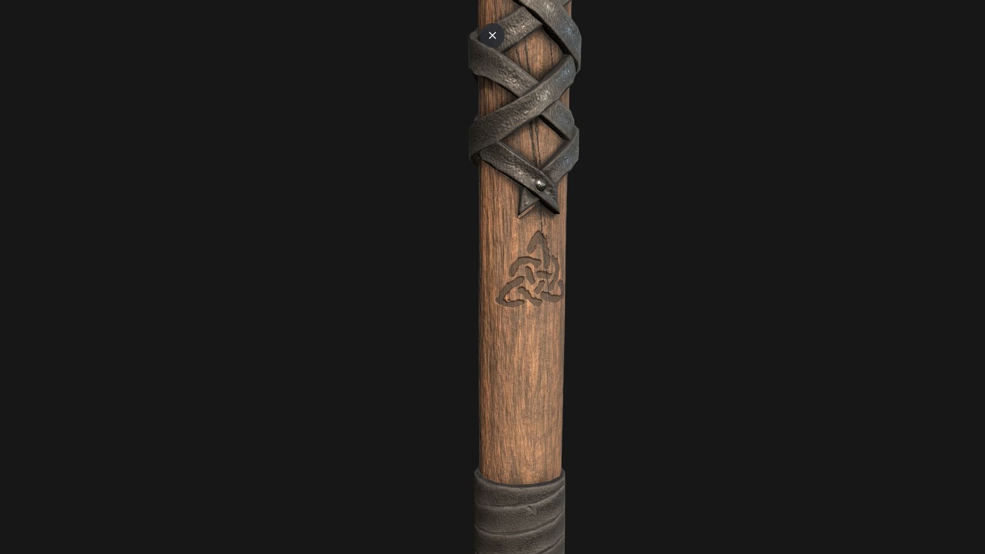 Viking Medieval War Axe - Game ready weapon Low-poly 3D model_6
