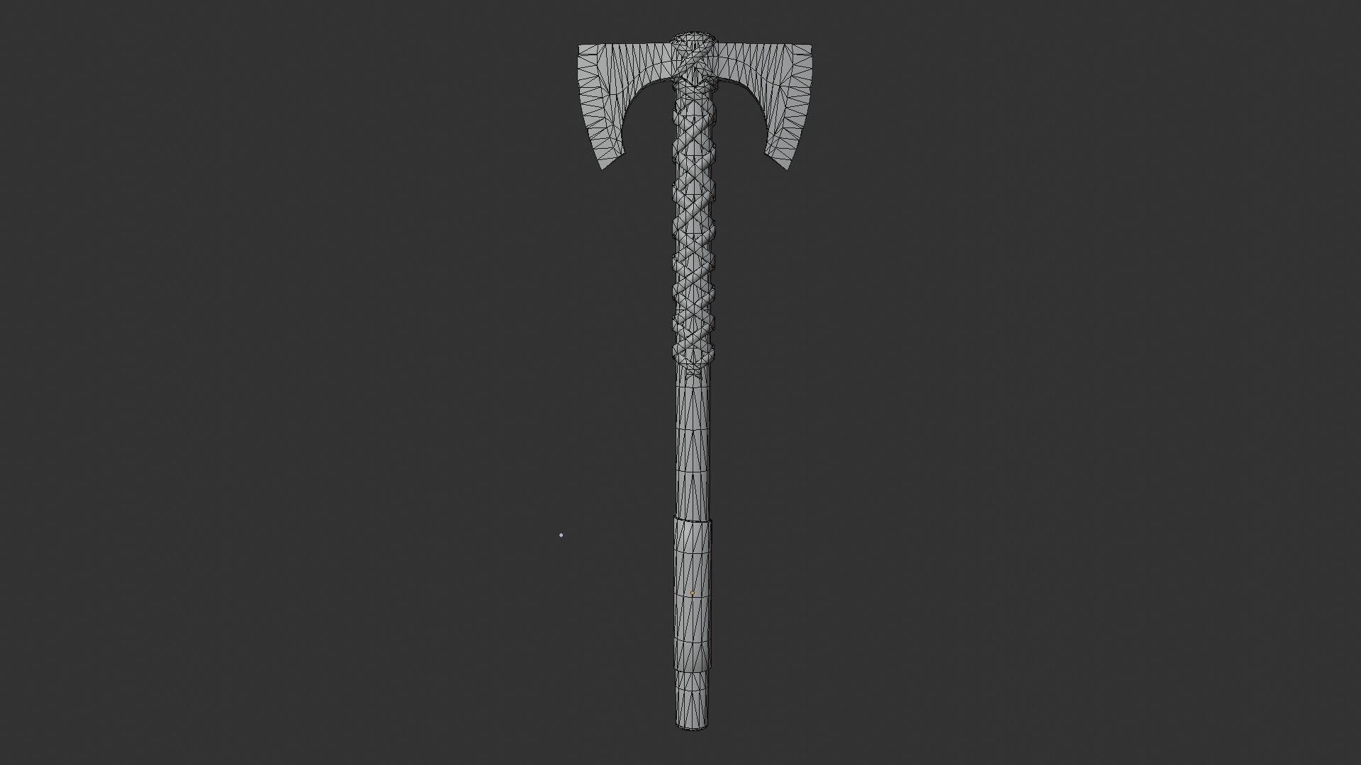 Viking Medieval War Axe - Game ready weapon Low-poly 3D model_11