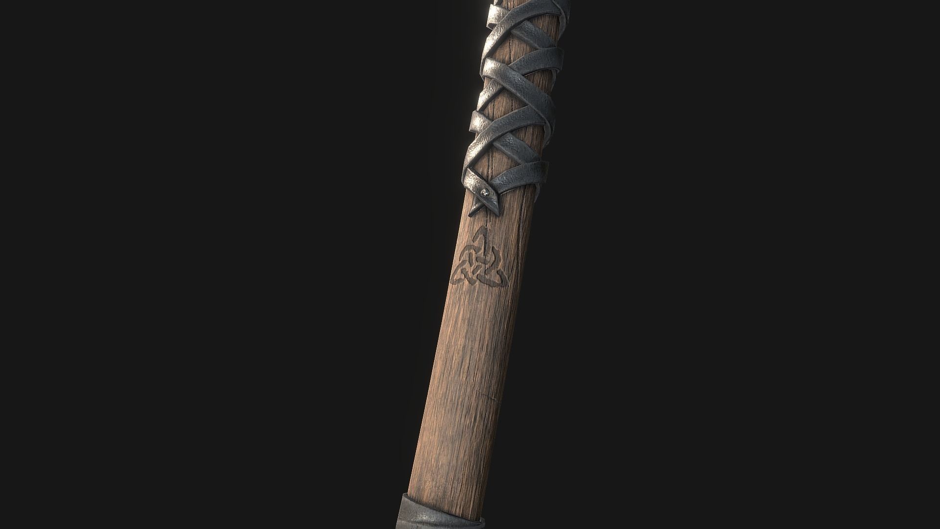 Viking Medieval War Axe - Game ready weapon Low-poly 3D model_5