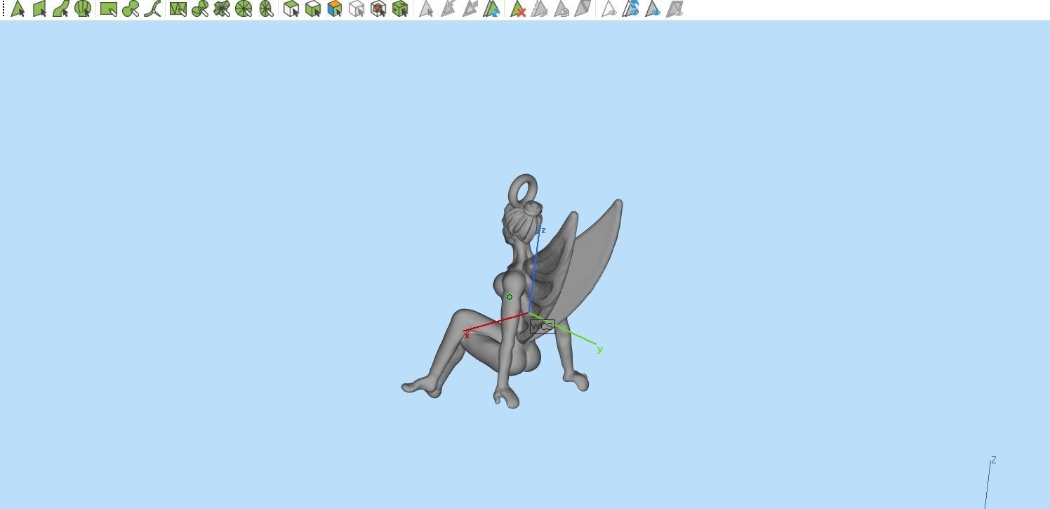 Angel-earring -nacklace 3D print model_9