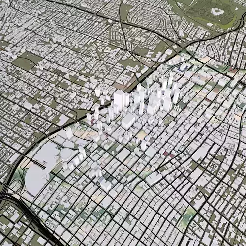 Los Angeles City Low-poly 3D model