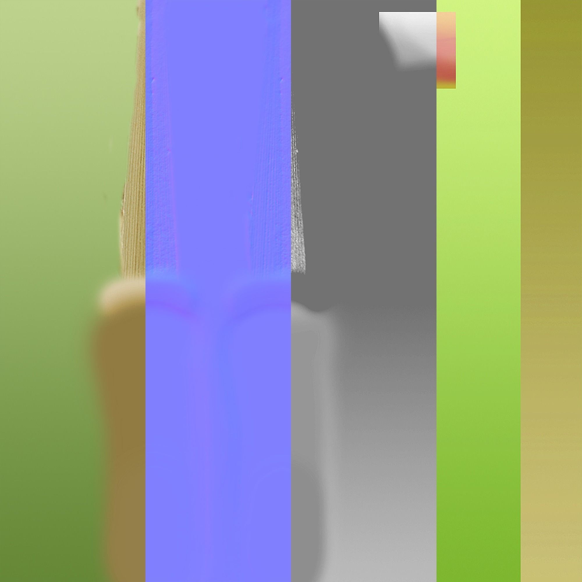 Dry Bent Gras Meadow Patch 3D model_17