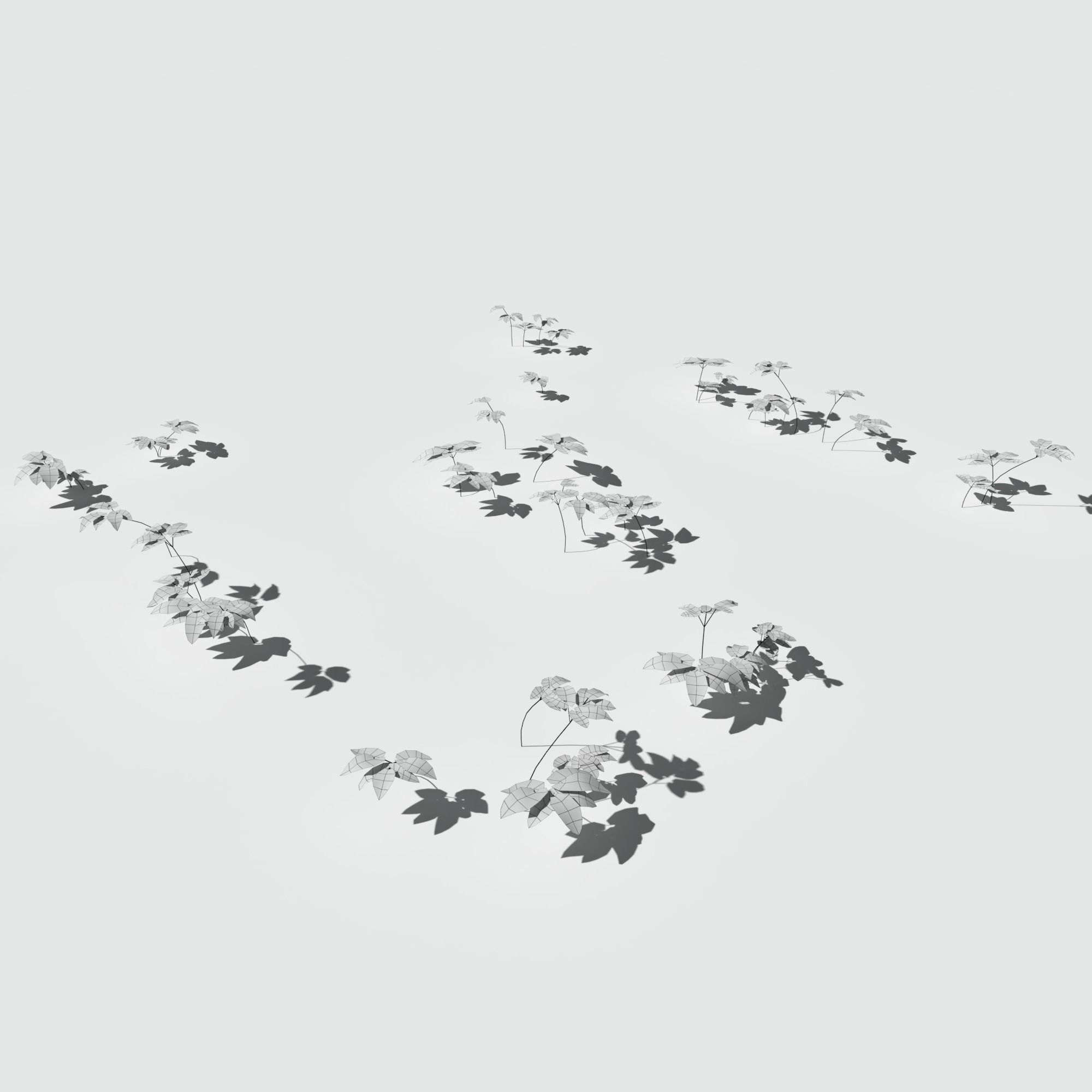 Dry Bent Gras Meadow Patch 3D model_15