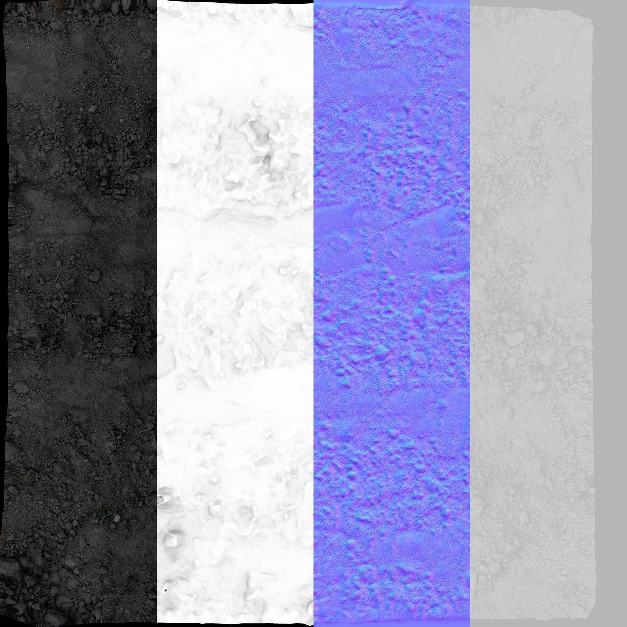 Dry Bent Gras Meadow Patch 3D model_20