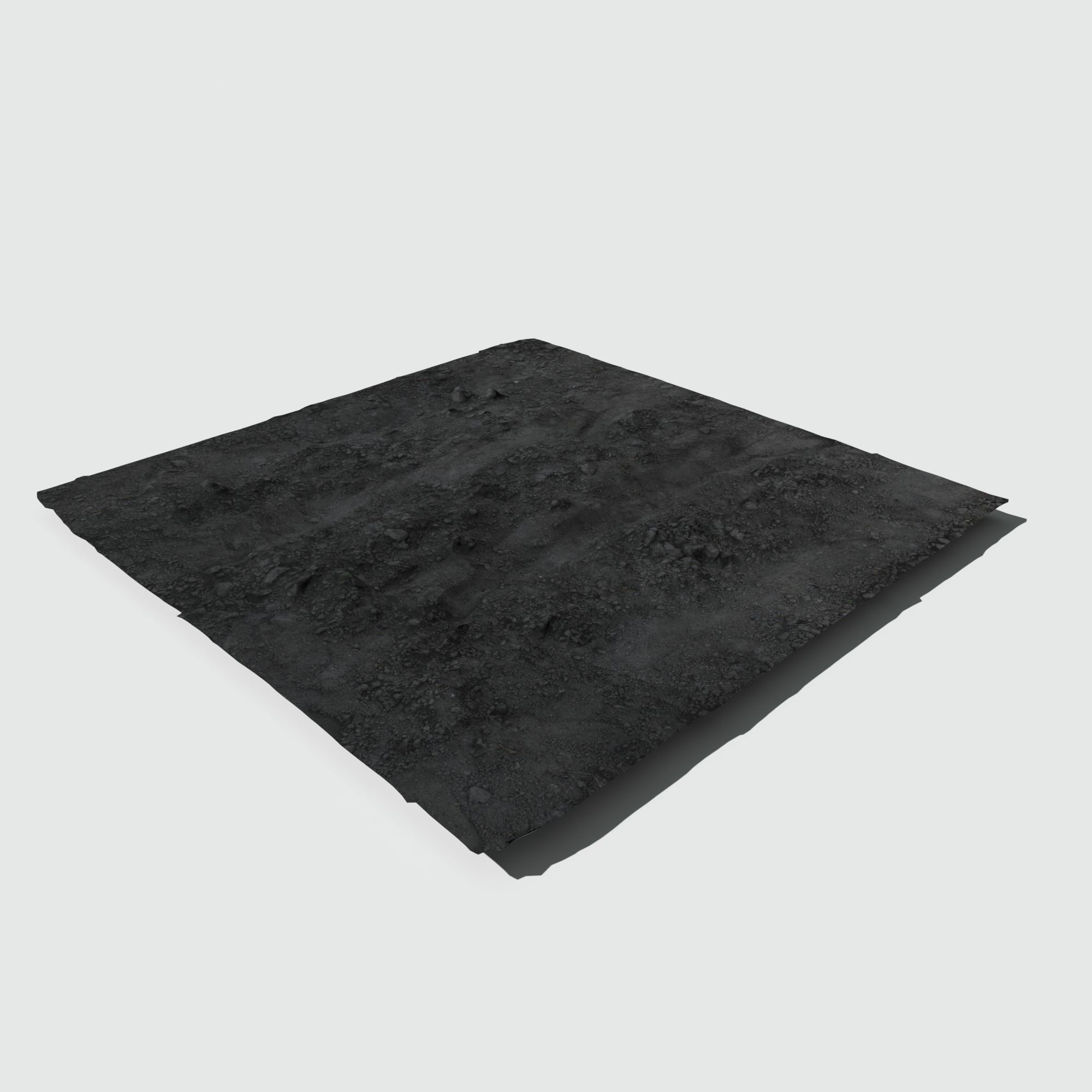 Dry Bent Gras Meadow Patch 3D model_4