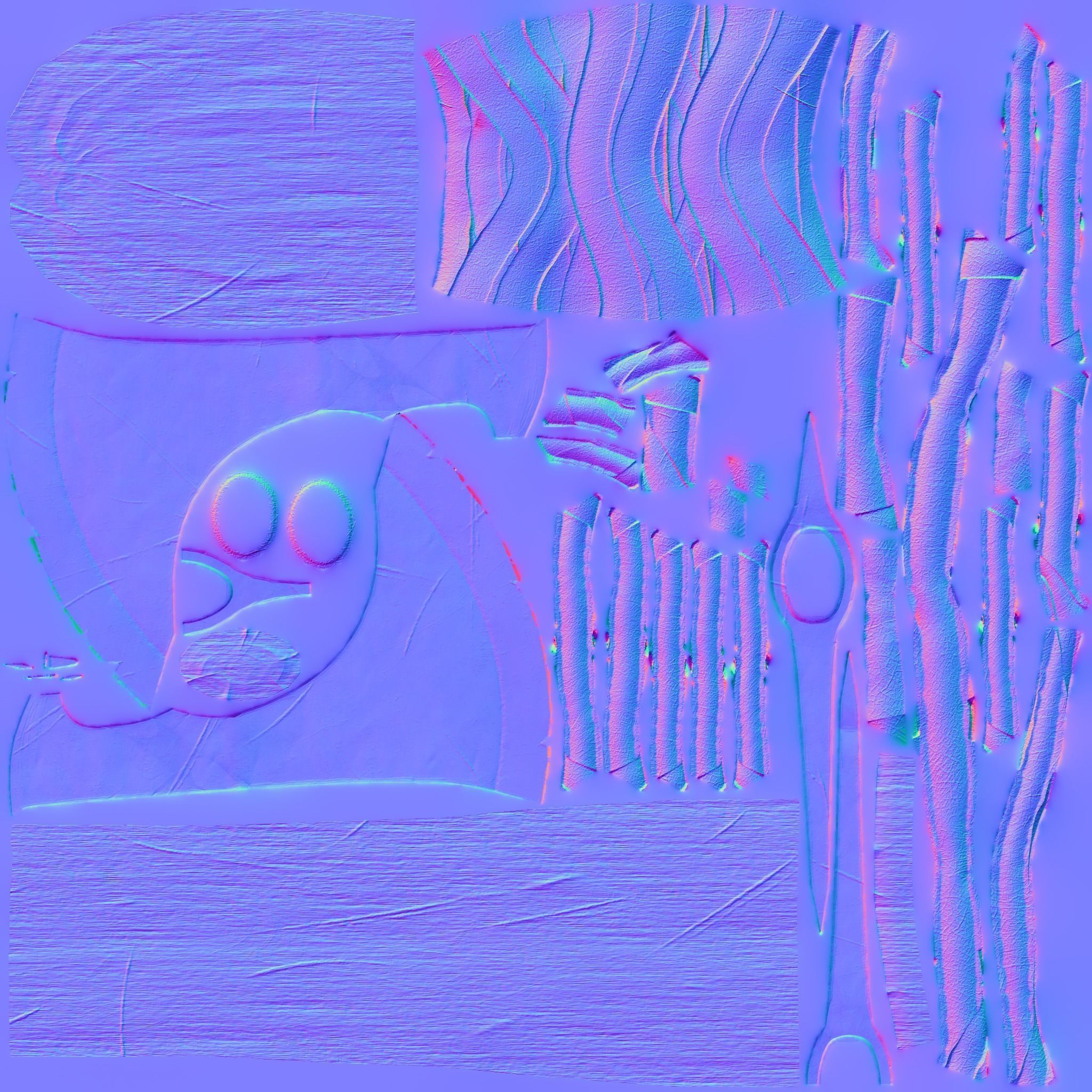 Viking Medieval Curved War Axe - Game ready weapon Low-poly 3D model_9