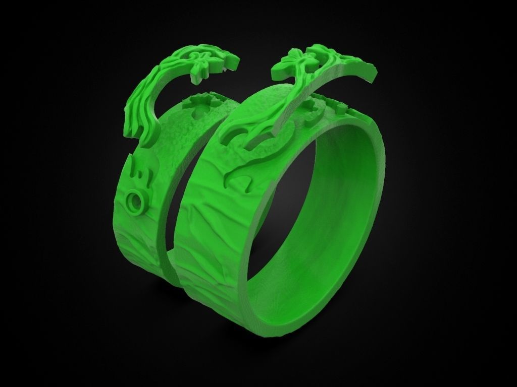 Wedding rings tree V2 3D print model_6