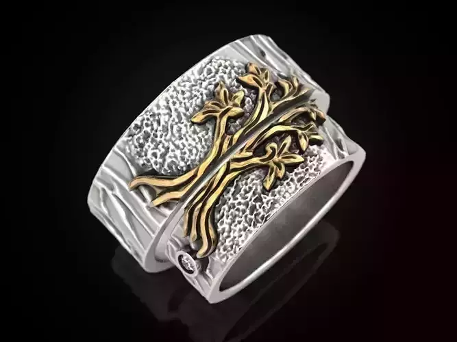 Wedding rings tree V2 3D print model