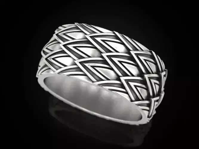 Squama Wedding Ring 3D print model