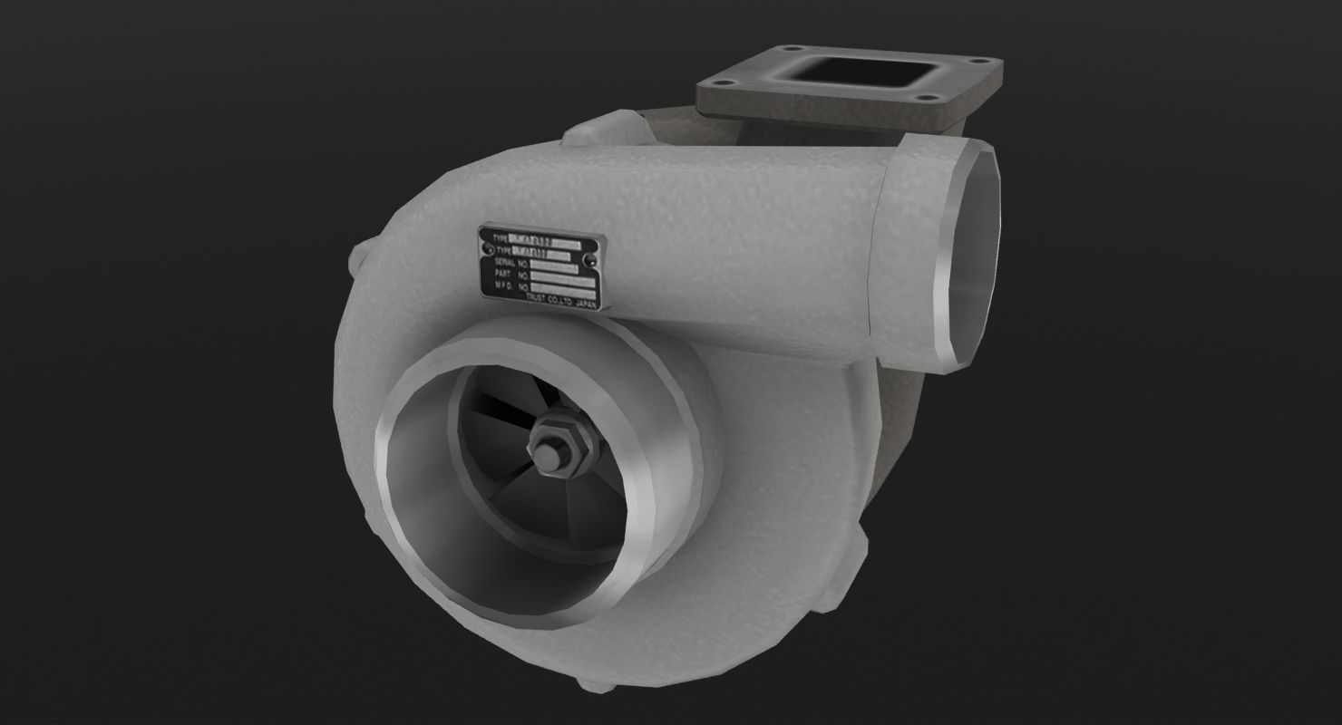 Nissan SR20DET Black Top engine Low-poly 3D model_25