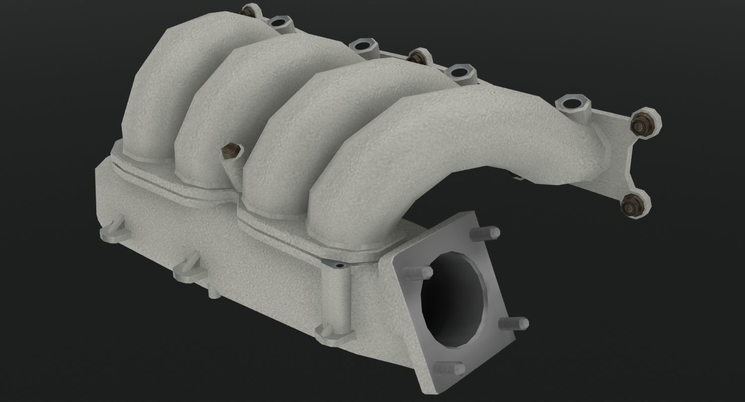 Nissan SR20DET Black Top engine Low-poly 3D model_19