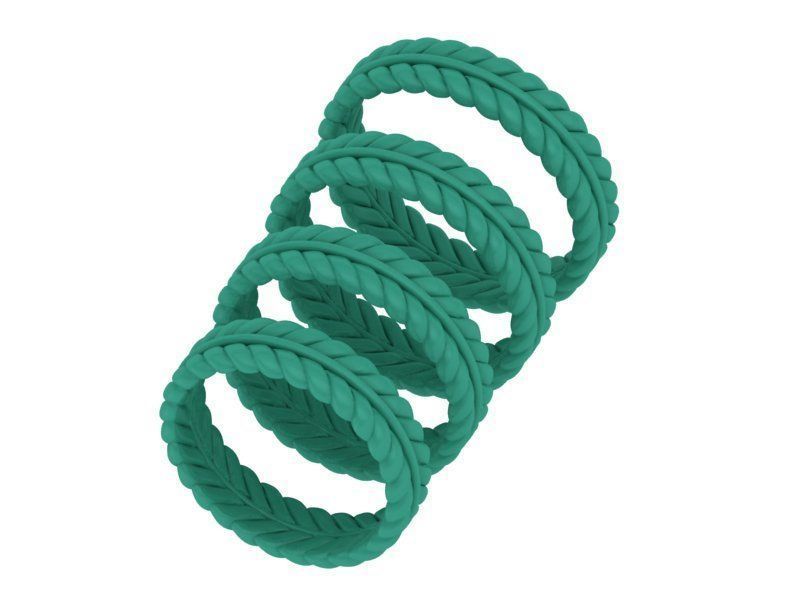 Elegant Wedding Ring 3dmodel many sizes 3D print model_11