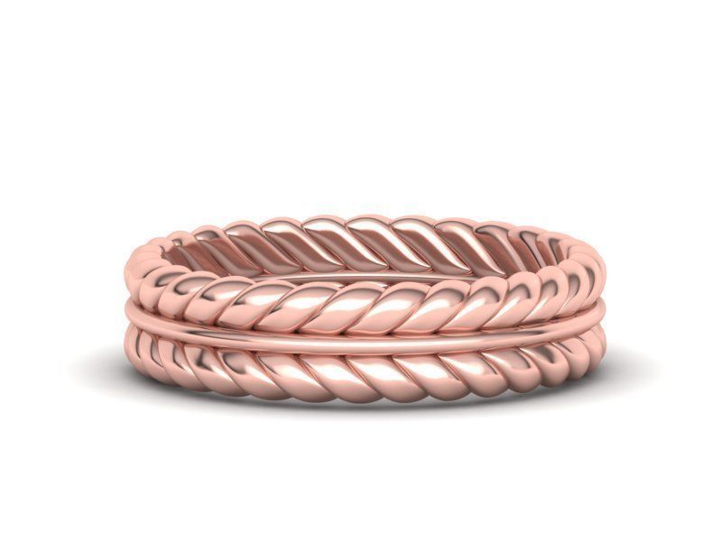 Elegant Wedding Ring 3dmodel many sizes 3D print model_1