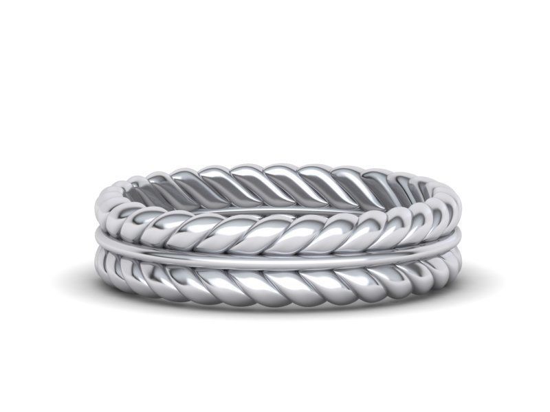 Elegant Wedding Ring 3dmodel many sizes 3D print model_2