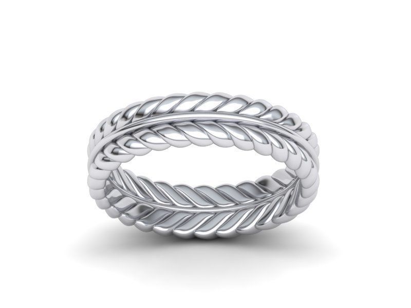 Elegant Wedding Ring 3dmodel many sizes 3D print model_15