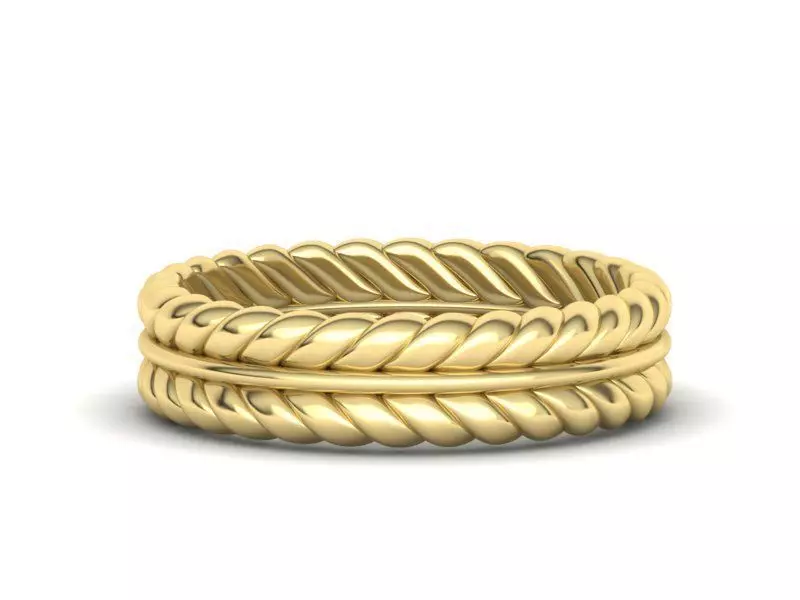 Elegant Wedding Ring 3dmodel many sizes 3D print model_0