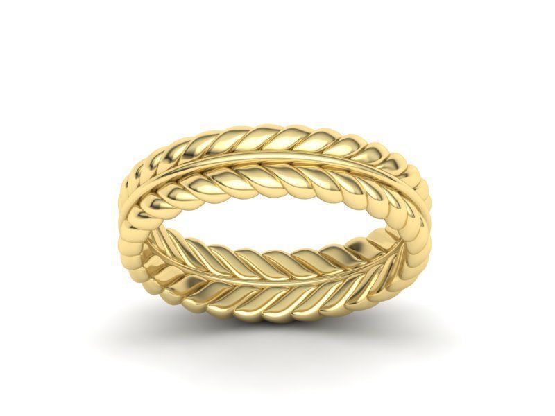 Elegant Wedding Ring 3dmodel many sizes 3D print model_13