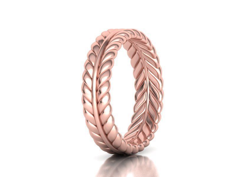Elegant Wedding Ring 3dmodel many sizes 3D print model_4