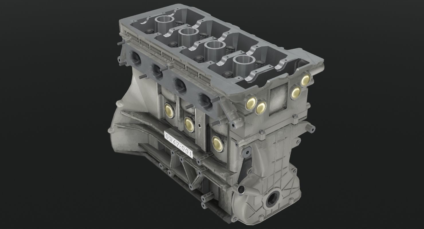 Nissan SR20DET Red Top engine Low-poly 3D model_15