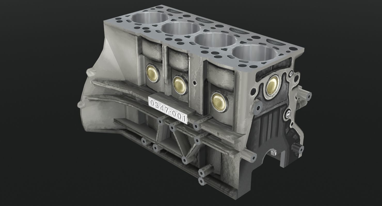 Nissan SR20DET Red Top engine Low-poly 3D model_16