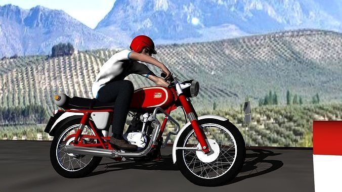 Ducati 160 Sport Low-poly 3D model