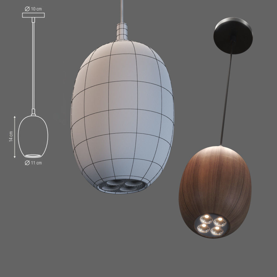 luxcambra CRETA pendant lamp 3D model_2