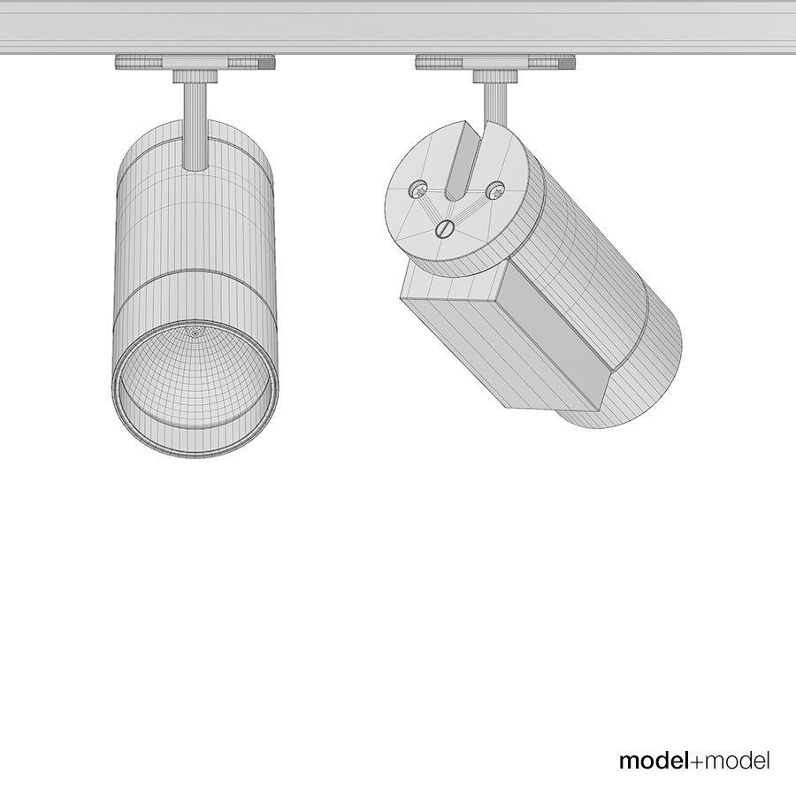 Zumtobel track spotlight system 3D model_6