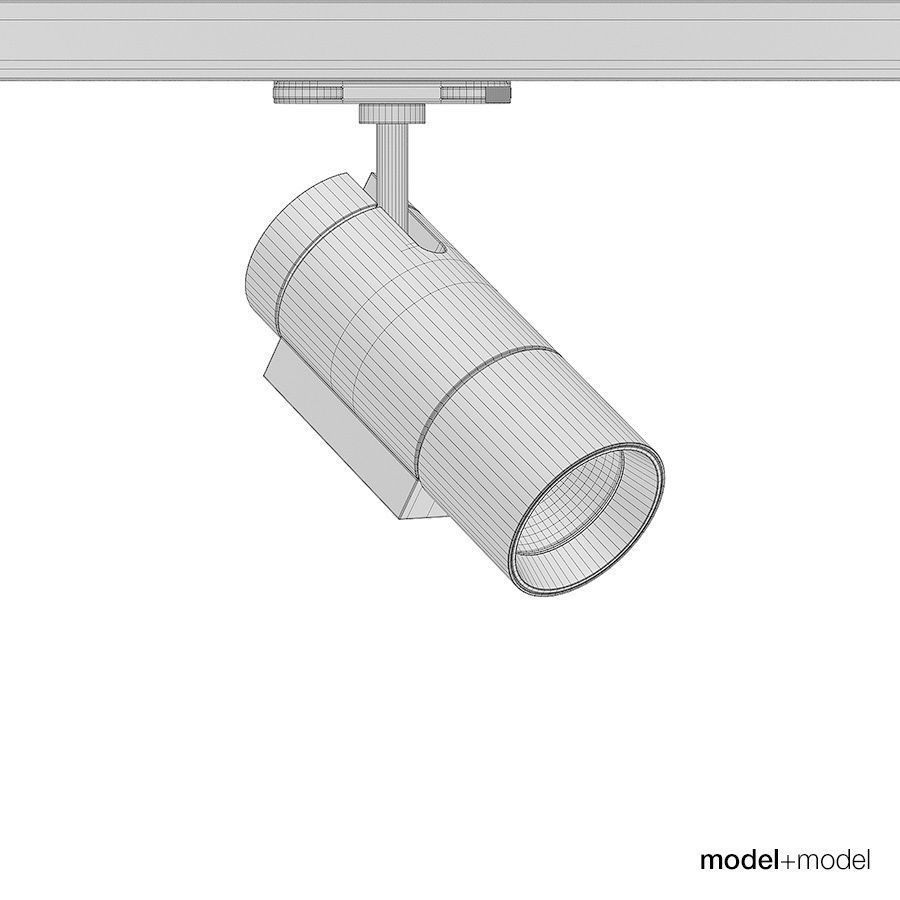 Zumtobel track spotlight system 3D model_7