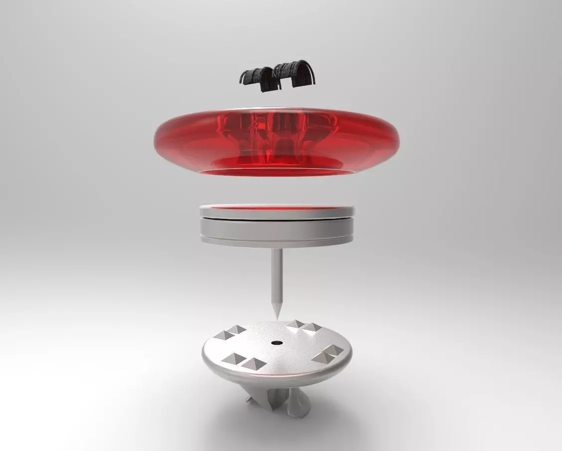 magnetic button Low-poly 3D model_0