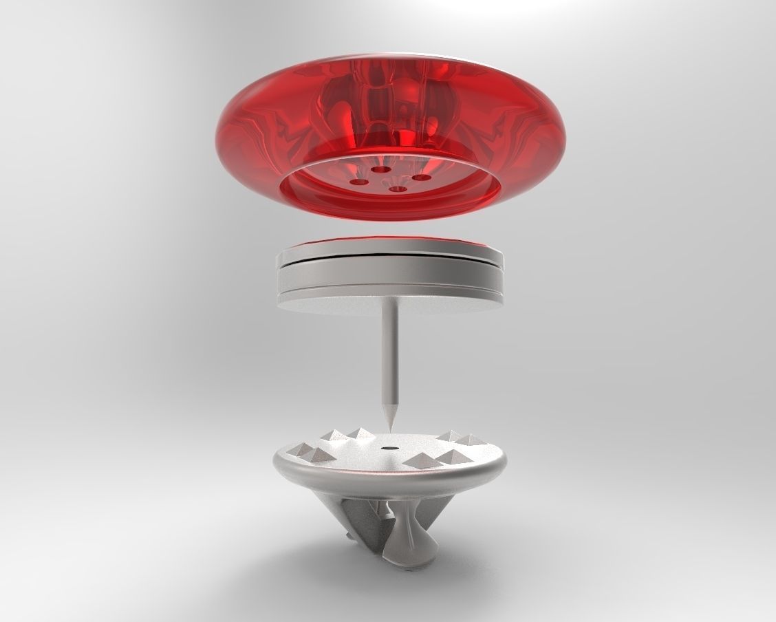 magnetic button Low-poly 3D model_1