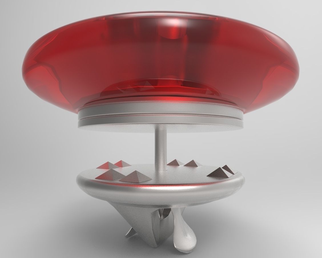 magnetic button Low-poly 3D model_3