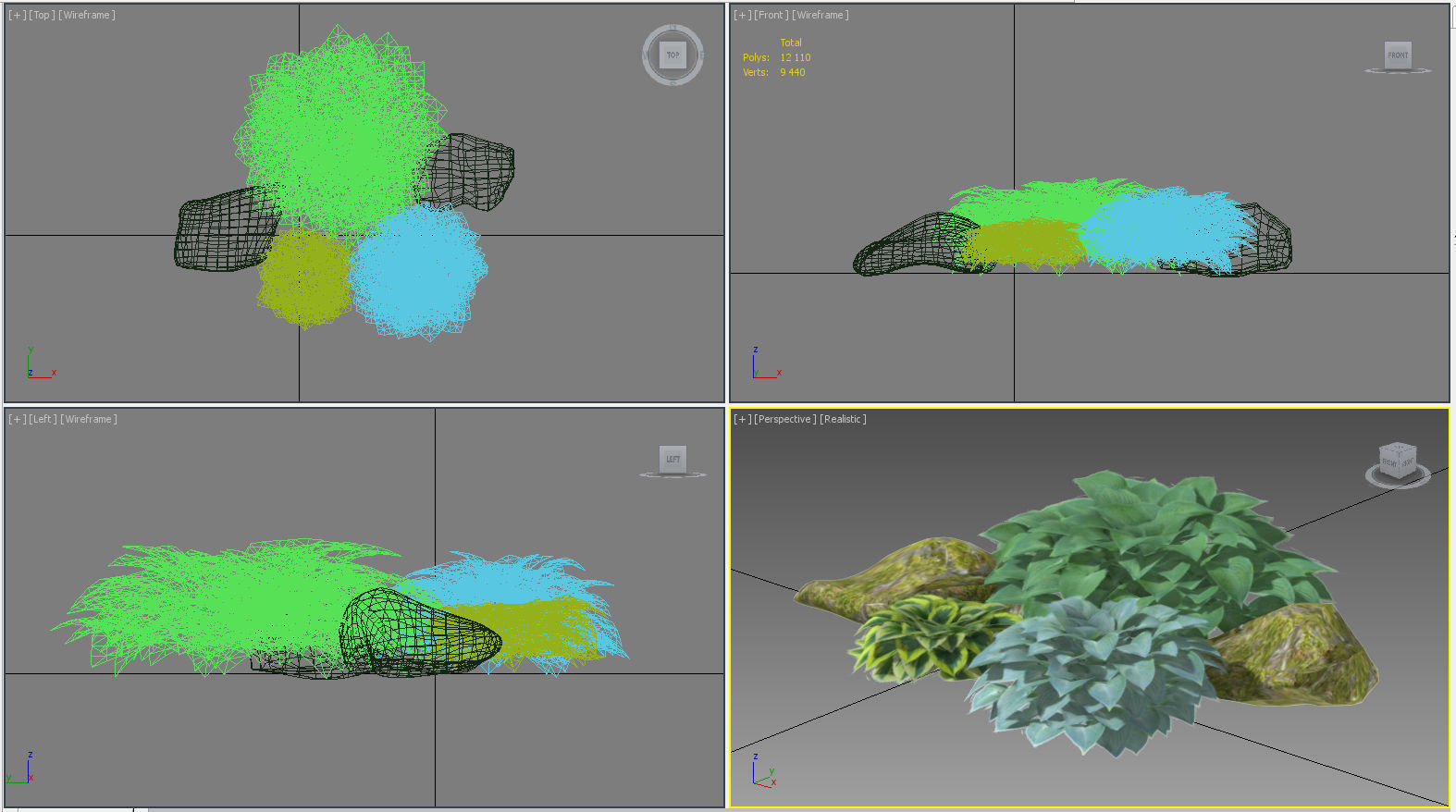 Hosta Stone Low-poly 3D model_27