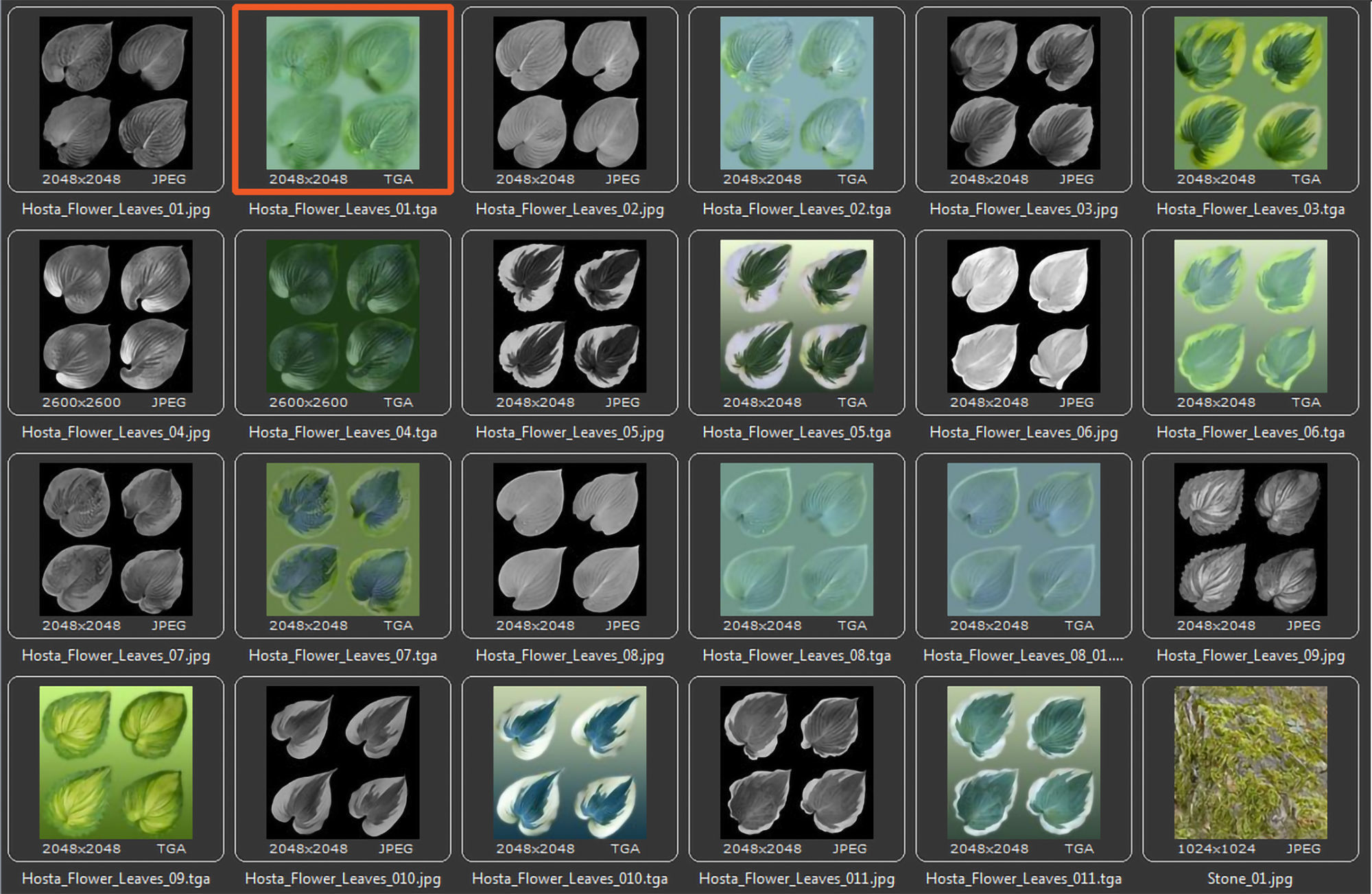 Hosta Stone Low-poly 3D model_28